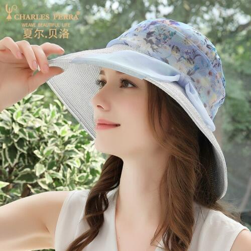 Sunshade Hat Female Spring Summer Sun Visor Hat Women Korean Version Straw Silk Beach Anti-UV Sun Protection Breathable Cap H208