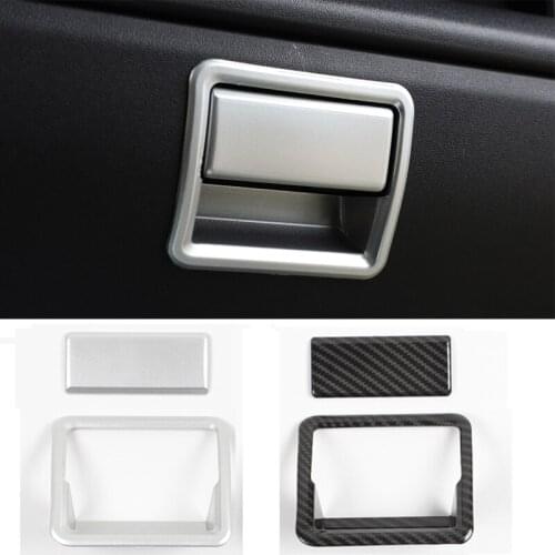 YCCPAUTO 2Pcs Car Copilot Storage Box Handle Trim Sticker Cover For Suzuki Jimny 2019 Accessories ABS