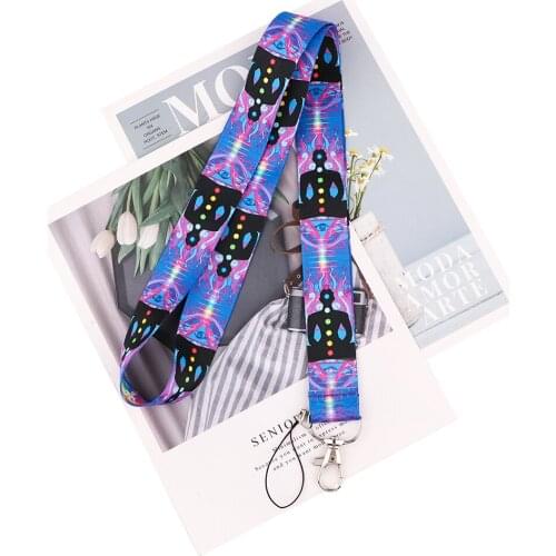 ZF3263 1pcs Fashion Yoga Painting Art Lanyards For Keys ID Card Pass Gym Mobile Phone USB Badge Holder DIY Hang Rope