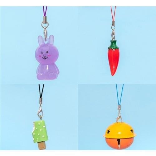 100Pcs Color Polyester Double Ring Jewelry Lanyard Mobile Phone With Craft Pendant DIY Handmade Materials