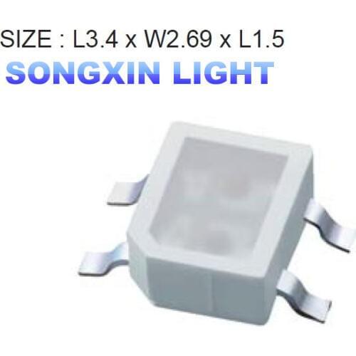 200PCS 3528 SMD LED Bi-Color R/G red and green 4-pin 1210 double color light light-emitting diode 4PIN SMD LED lamp bead