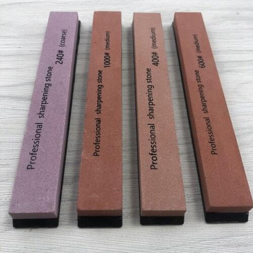 240 400 600 1000#grit 4pcs Grinder Fixed Angle knife sharpener White corundum whetstone Professional Knife sharpening stone