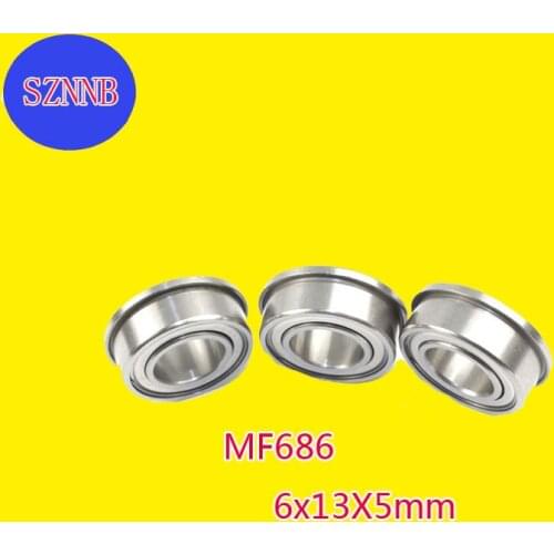 5/10 PSC/lote F686 ZZ brida buje de bola rodamientos accesorios F686ZZ 8*13*5mm polea LF1360ZZ rodamiento de rueda de guíaABEC-5