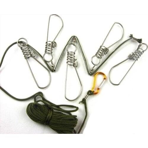 5 Locks fishing Chain Stringer ,fishing lock,fishing equipment Free shipping