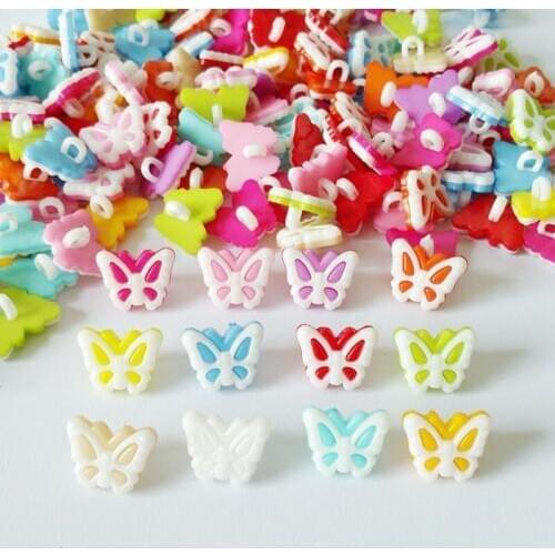 60pcs/pack butterfly style combination Buttons mixed craft buttons plastic Scrapbooking Accessories