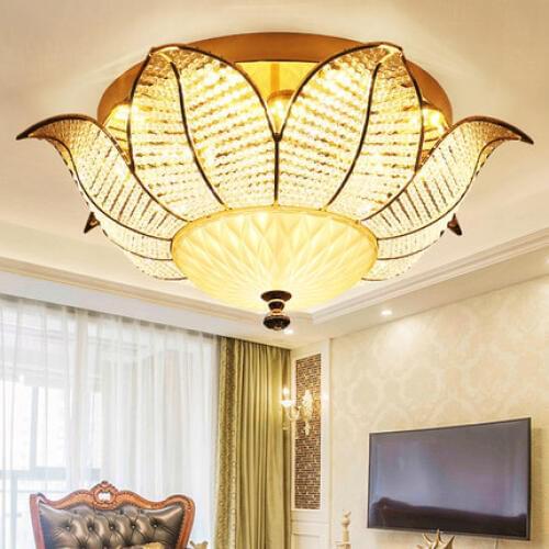 American Sunflower Ceiling Lamps 3 Colors Dimmable LED Modern Ceiling Lights Fixture Romantic Round Lamp Home Indoor Lighting