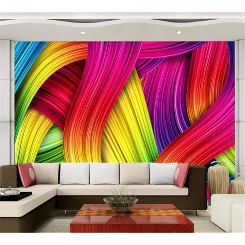 Beibehang Customized simple 3d geometric abstract fashion new Chinese ink flower line landscape background wall papel de parede