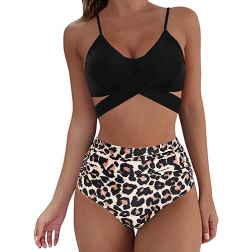 Bikini 2021 Sexy Women High Waist Bikini Summer Swimsuit Swimwear Women Bandeau Brazilian Biquini Bikini Set Bathing Suit
