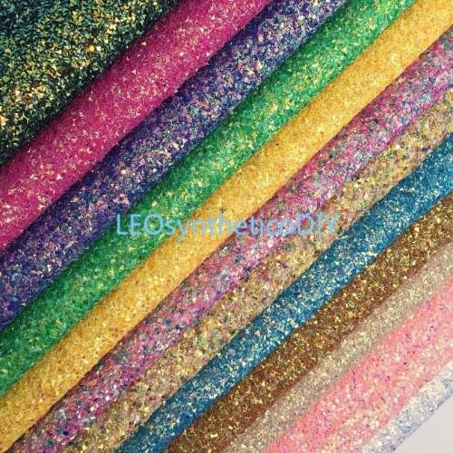 1PC 21X29CM Glitter Fabirc, Chunky Glitter Leather, Glitter Leather Sheets For Making Bows LEOsyntheticoDIY R2007A