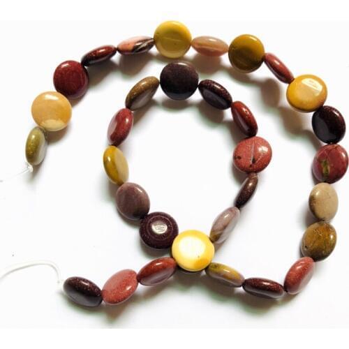 Natural Mookaite gem stone loose beads 12mm coin Beads,genuine stone jewelry making Beads,1string 15.5"