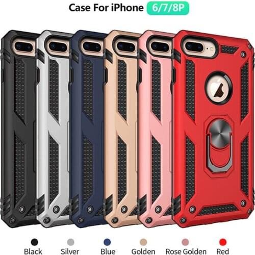 For iPhone 8 Plus 7 7G 8 G 7plus 8plus 7+ Case Magnet Car Ring Stand Holder Cover For iPhone 7 8 iPhone7 Silicone Bumper Coque