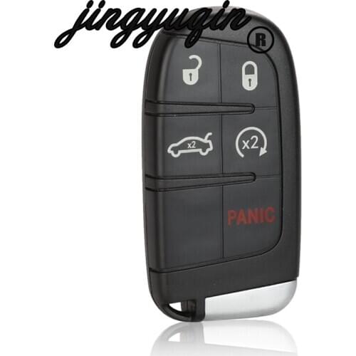 Jingyuqin Remote 5 Buttons Car Key For Jeep Compass Renegade Flip Folding Shell Case Fob Entry