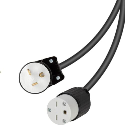 JORINDO NEMA5-20P 3 pin plug 90 ° elbow design TO 6-15R 3 hole socket AC power extension transfer line,15A/20A