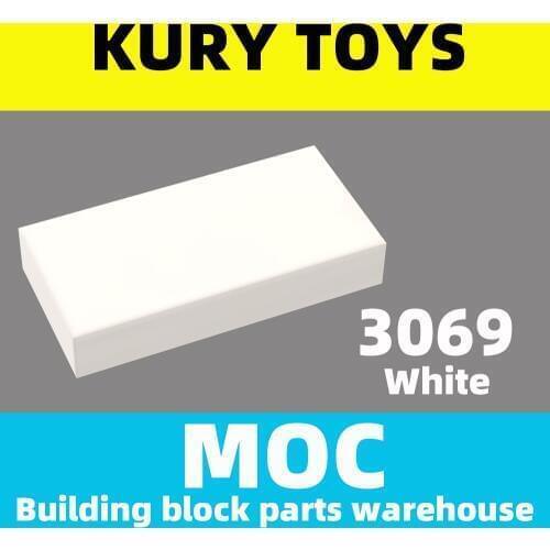 Kury Toys DIY MOC For 3069 Building block parts For Tile 1 x 2 For Plate