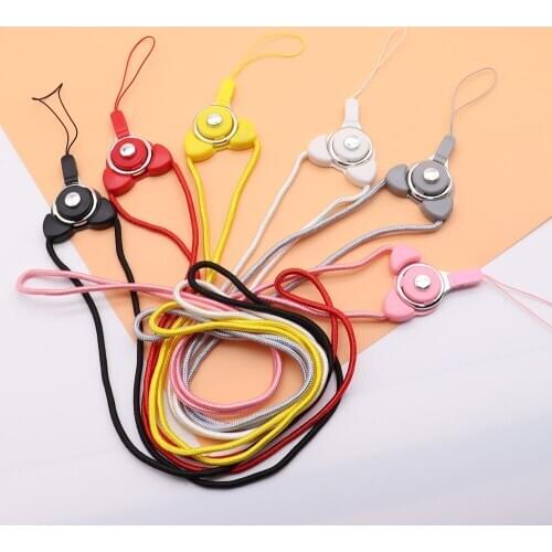 2020 Hot Sales Detachable Universal Cell Phone Neck Lanyard Straps Plastic Key Chain Ropes for Mp3 Mp4 Camera ID Card Smartphone