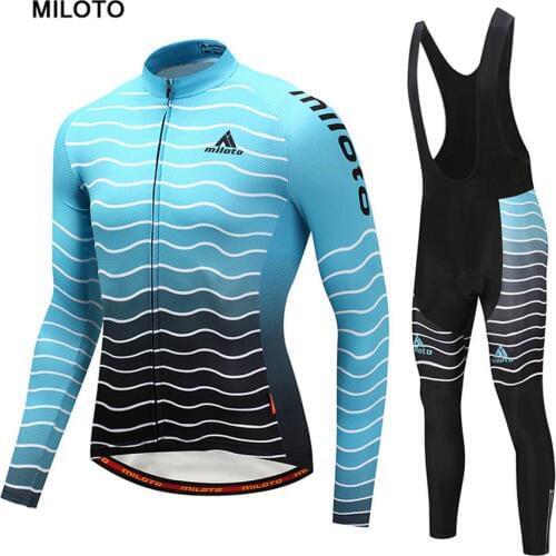 Miloto Long Sleeve Cycling Jersey Bike Jersey maillot ciclismo roupa ciclismo Spring/Autumn cycling clothing Cycling set