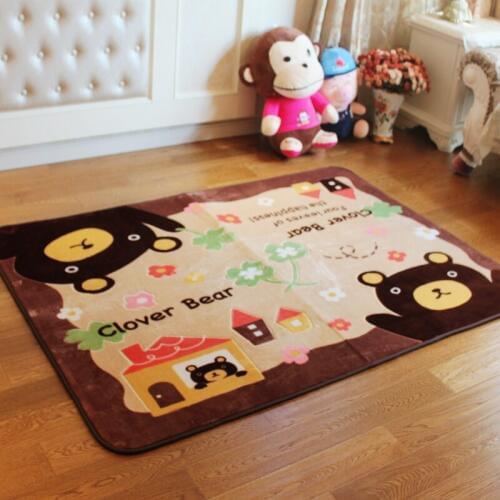 Cartoon Brown Bear Baby Room Carpet Play Mat Soft Baby Crawling Mats Living Room Bedroom Floor Mat Kids Rug