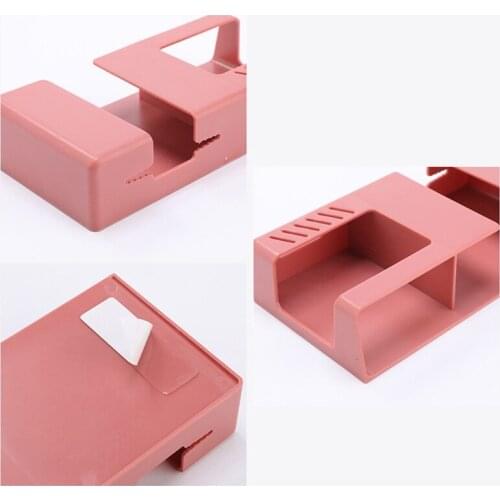 Wall Mounted Box Remote Control Phone Organizer Mobile Plug Holder Stand Container Rack Self-adhensive