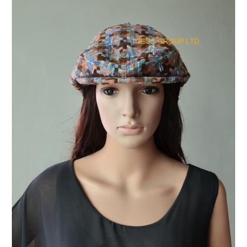 NEW Elegant Brown ladies wool winter cap hat warm hats wedding womens hat. FREE SHIPPING