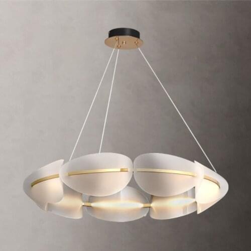 New modern led chandelier for living room luxury hanging light fixture home decor ring design indoor lighting