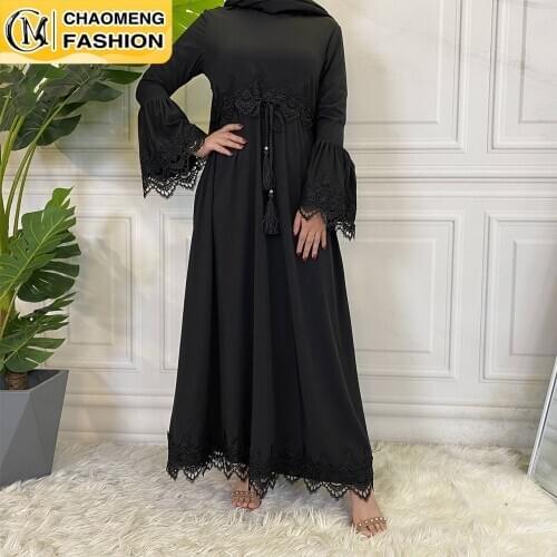 New Arrival Fashion High Quality Arab Turkey Kaftan Muslim Women Maxi Dress Abaya Dubai Islamic Clothing Ramadan Modest Robe