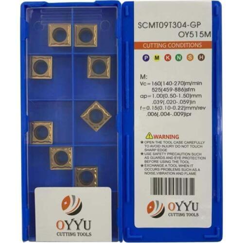 OYYU SCMT 09T304 09T308 SCMT09T304-GP SCMT09T308-GP OY515M Process Stainless Steel Carbide Inserts Lathe Tools Cutter Turning