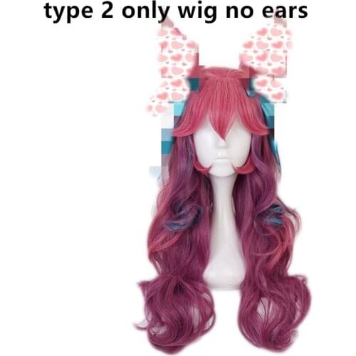 Spirit Blossom Ahri LOL cosplay wig spirit blossom skin wig Spirit Blossom Ahris wig headdress headpiece headwear