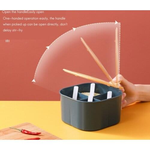 Salt and Pepper Seasoning Jar Transparent Seasoning Container with Lid Seasoning Storage Box Seasoning Box