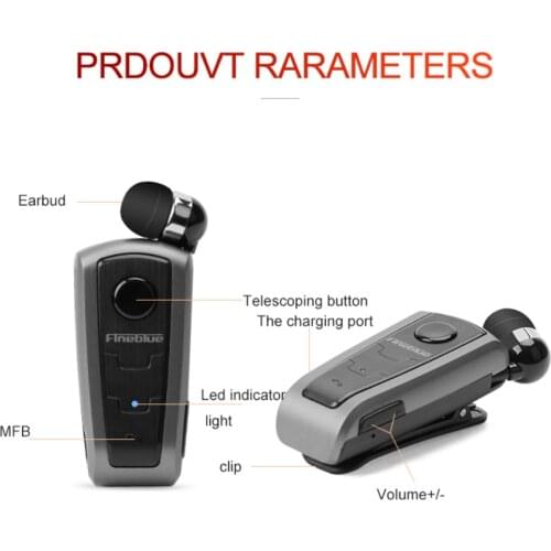 FineBlue F910 Sports Bluetooth Wireless Headphones With Hands-Free Microphone VibrationAl Call 5 Hours Call Time