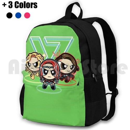 Superhero Power Supes Girls Outdoor Hiking Backpack Riding Climbing Sports Bag Superhero Power Supes Girls