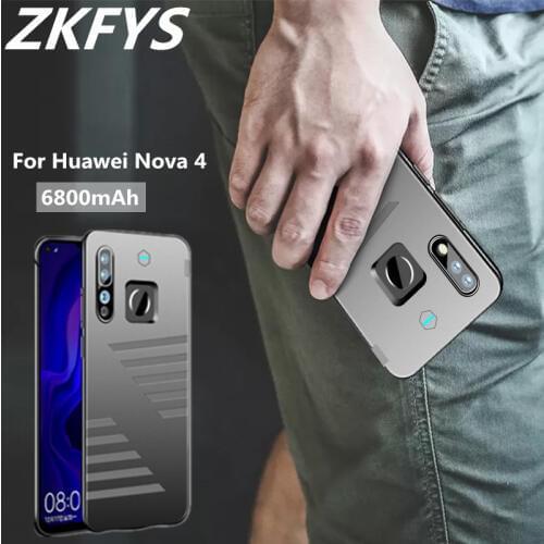 ZKFYS 6800mAh Ultra Thin Fast Charger Battery Cover For Huawei Nova 4 Charger Case Portable High Quality Power Bank Battery Case