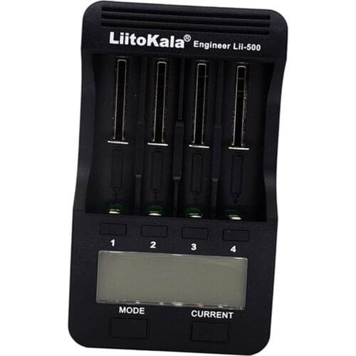 4 Slots Smart Battery Charger Fit for Universal 18650 26650 14500 AA NiMH with LCD Display EU Plug