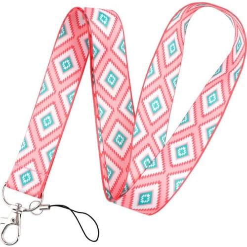 Bohemian Style Neck Strap Lanyards ID badge card holder keychain Mobile Phone Strap Gift Ribbon webbing necklace