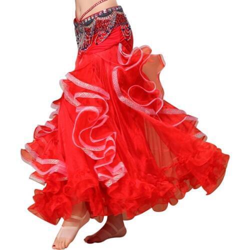 Stage Wear 2018 New Belly Dancing Clothing Long Fly Skirts Professional Women Chiffon Belly Dance Skirt for Girls