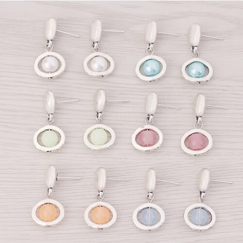 New 1 Pair Vintage Earrings Metal Alloy Geometric Shape Fashion Stud Earring For Women Girls Jewelry