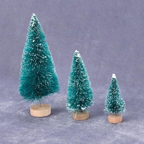 1 Pcs Delicate Xmas Pine Tree DIY Good-Looking Wood Dollhouse Miniature Christmas Decoration for 1/12 Doll House
