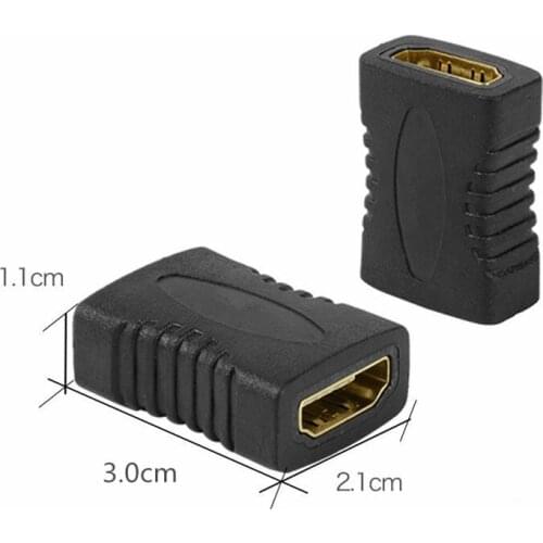 200pcs High quality Female to Female Coupler Extender hdmi-compatible Adapter Connector F/F HDTV