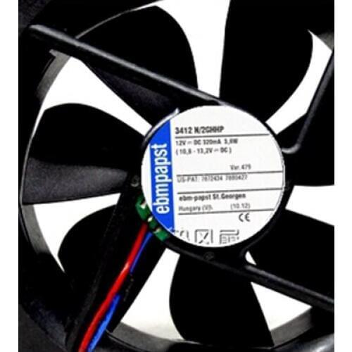3412N/2GHHP 9225 12V 3.8W 9CM new original 2-wire full speed