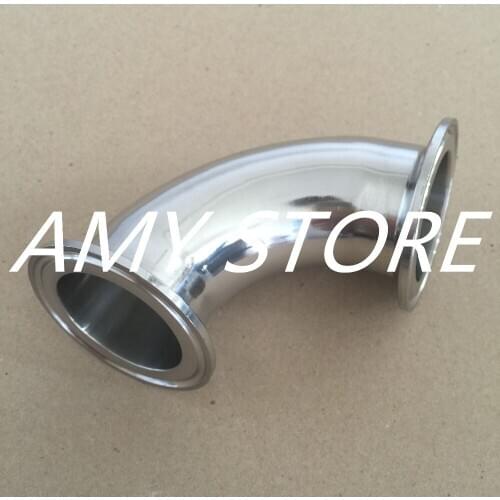 45MM 1-3/4" 1.75" Sanitary Ferrule Elbow 90 Degree Pipe Fitting SS304 Tri Clamp