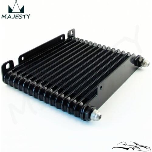 8-AN 32MM 15 ROW ENGINE/TRANSMISSION RACING COATED ALUMINUM OIL COOLER Black