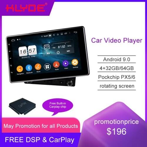 KLYDE Android 10 Car GPS Car Radio Player Android 10.0 Tesla Screen For 10.1inch 90 degree rotation screen
