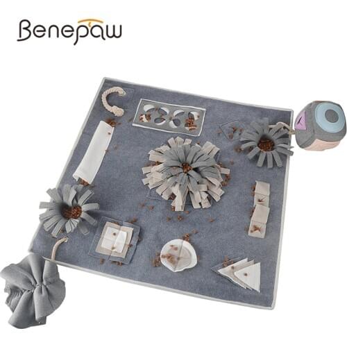 Benepaw Durable Dog Snuffle Mat Slow Feeding IQ Treat Ball Pet Toys Interactive Eco-friendly Puppy Sniffing Puzzle Kill Boredom