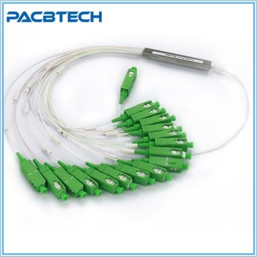 Free shipping 10 PCS/Lot 1X2 1X4 1X8 1X16 1X32 PLC SC/APC SM 0.9mm G657A1 PVC 1m FTTH Fiber Optic Splitte