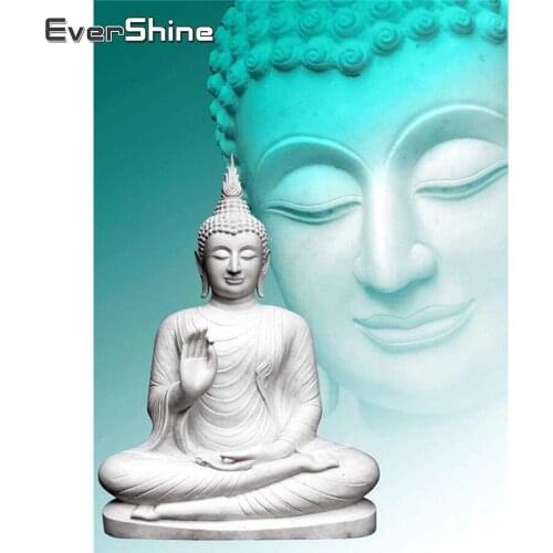 Evershine Diamond Painting Buddha Zen 5D DIY Full Square Drill Embroidery Religion Icons Picture Of Rhinestones Home Decoration