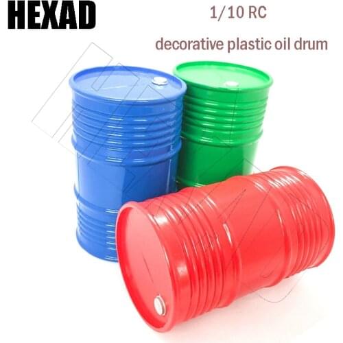 Simulation Plastic Mini Oil Drum Tool, Suitable For 1/10 Remote Control Tracked Car Decoration Accessories