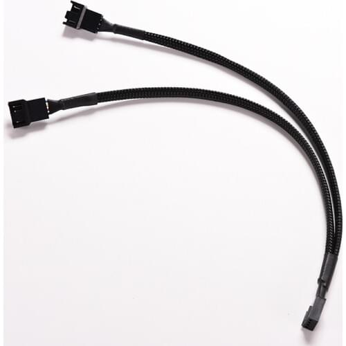 4 Pin PWM Splitter Cable 4Pin PWM Female To 3/4 Pin PWM Adapter Cable for Computer CPU Case Fan Sleeved Adapter Power Cable 1Pc