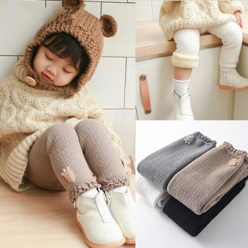 Melario Kids Leggings Autumn Winter Fashion Warm Leggings Casual Cute Pants Kids Girls Cartoon Applique Children Solid Legging