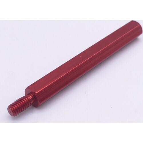 M3x35+6 Hex Standoffs Spacer Nuts Screws Male to Female Aluminium Red Pack 30
