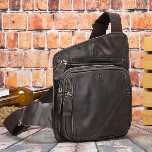 Mans chest brand bag skin bags holster for men 2020 purse backpack shoulder man belt hip bag 1014