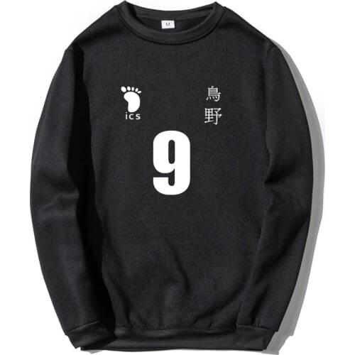 Men Hoodies Sweatshirts Japan Anime Haikyuu Karasuno High School Kageyama Tobio 2021 Crewneck Sweatshirt sudadera Mens Clothing